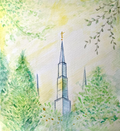 A simple drawing of a Temple